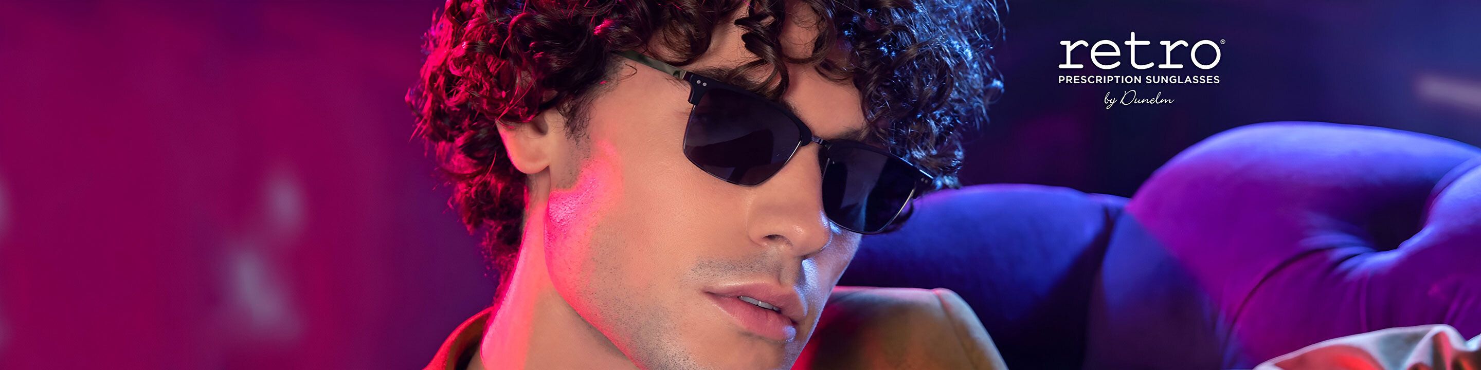 RETRO designer sunglassess desktop banner