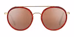 Bold Gold Red Streaky Acetate / Mineral Polarized Drivers Gold Cat 3