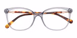 Gloss crystal blue front with tort 
temples