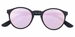 rubberised black / pink mirror