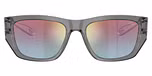 Transparent dark grey / Green gradient brown mirror red