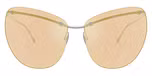 Shiny silver / Light brown mirror gold