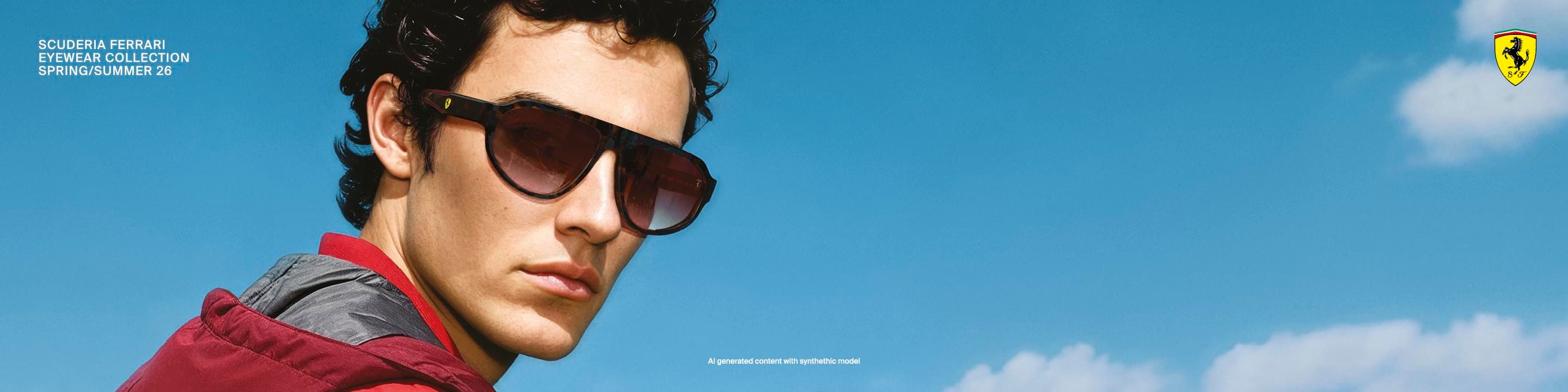 Ferrari Scuderia designer sunglassess desktop banner