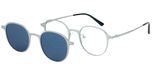 Silver with Blue Clip-on