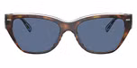 Tortoise/Transparent Beige / Blue Solid