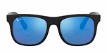 RUBBER BLACK / black / blue mirror blue