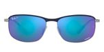 BLUE ON GUNMETAL / blue / polarized grey mirror blue