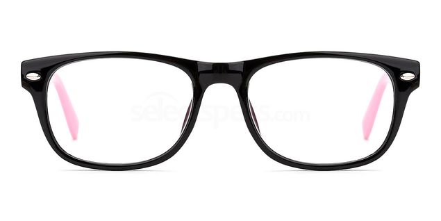 Pink and black store glasses frames