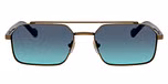 Antique Gold / Gold / Azure Gradient Dark Blue