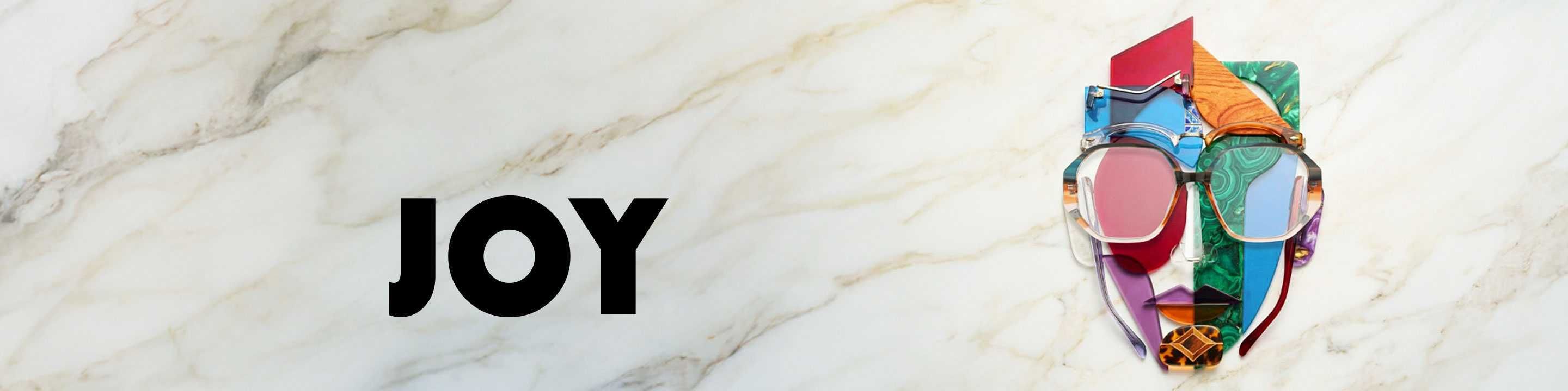 JOY designer sunglassess desktop banner