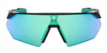MATTE BLACK / MATTE BLACK / GREEN MIRROR