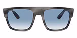 Striped Grey / Clear & blue