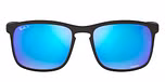 MATTE BLACK / black / green mirror blue polarized