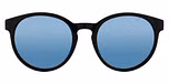 black/smoke with blue mirror