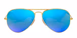 MATTE ARISTA / gold / crystal blue mirror polarized(Polarized Flash Lenses)