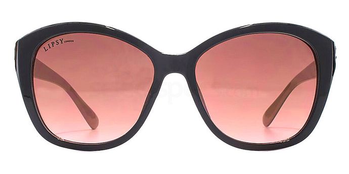 Lipsy London Modern Cateye Sunglasses - Black/Coral Pink