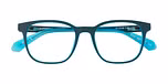 Matte teal & fluro blue