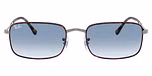 Havana On Gunmetal / Clear Gradient Blue