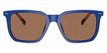 Shiny Royal Blue / Dark Brown