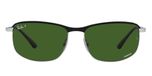 BLACK ON SILVER / black / polarized dark green