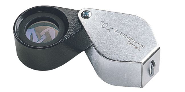 Precision Magnifiers - Folding, Chromium Plated Brass