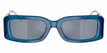 Transparent blue / Light blue mirror silver