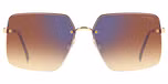 GOLD BLACK_ (BROWN SHADED BLUE MIRROR)