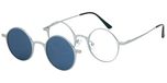 Silver with Blue Clip-on