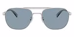 Satin Silver/Grey / Blue Solid