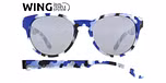 camo blue silver mirrored