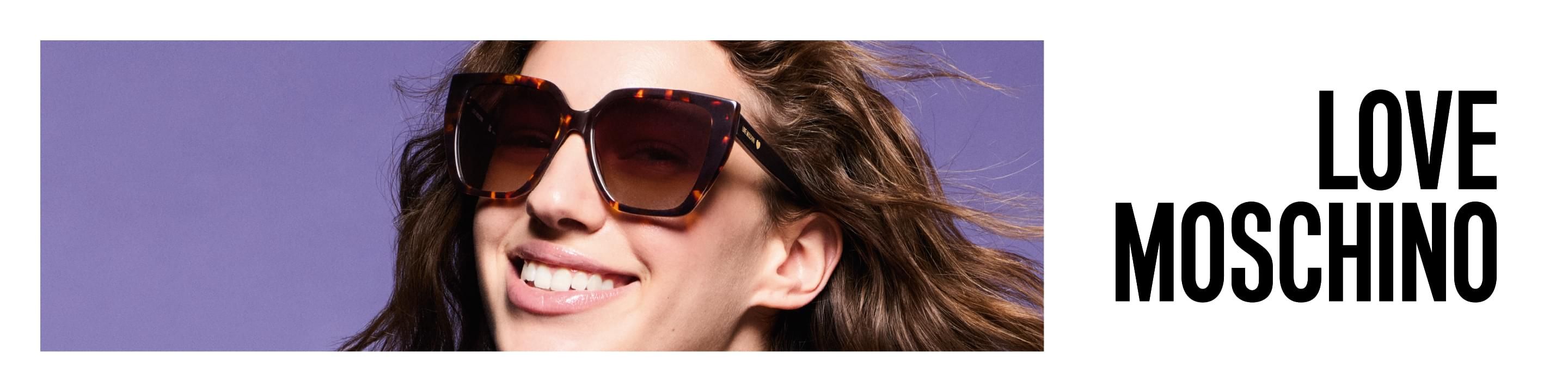 Love Moschino designer sunglassess desktop banner