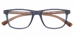 Matte blue horn / Wood