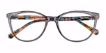 Gloss crystal grey & multi-colour 
temples