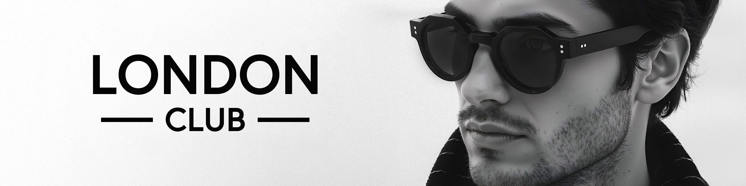 London Club designer sunglassess desktop banner