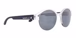 matt transparent crystal front – matt dark blue temple / blue with silver flash, AR, CAT3