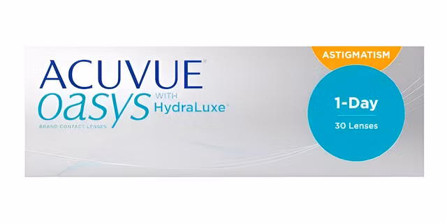 Johnson & Johnson - ACUVUE® OASYS 1-DAY
with HydraLuxe® TECHNOLOGY for ASTIGMATISM