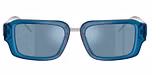 Transparent blue / Light blue mirror silver