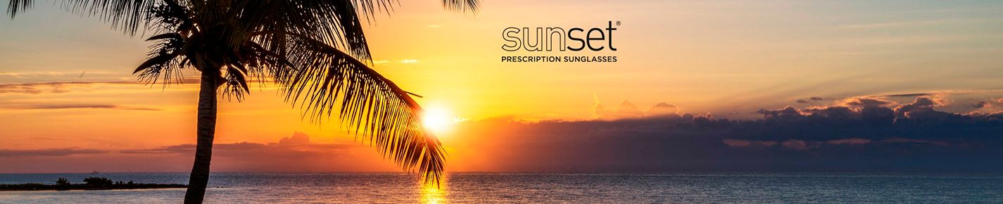 Sunset designer sunglassess Desktop banner