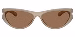 Opalescent transparent grey / Dark brown