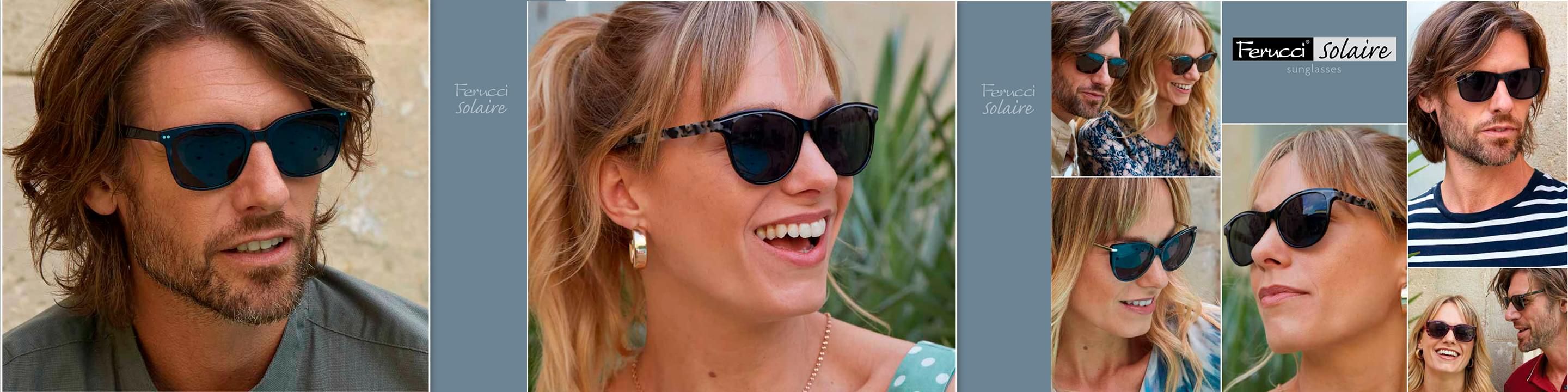 Ferucci Solaire designer sunglassess desktop banner