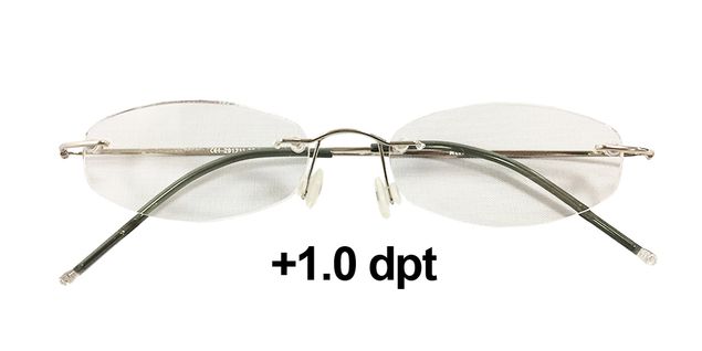Reading Aids - Rimless Reader's Round - Silver